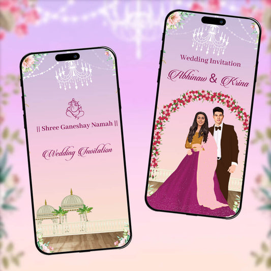 Digital Wedding Invitation Video | Elegance in Motion | AI-1360
