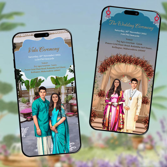 Digital Wedding Invitation Video | Elegant Animated Invite| AI-1386