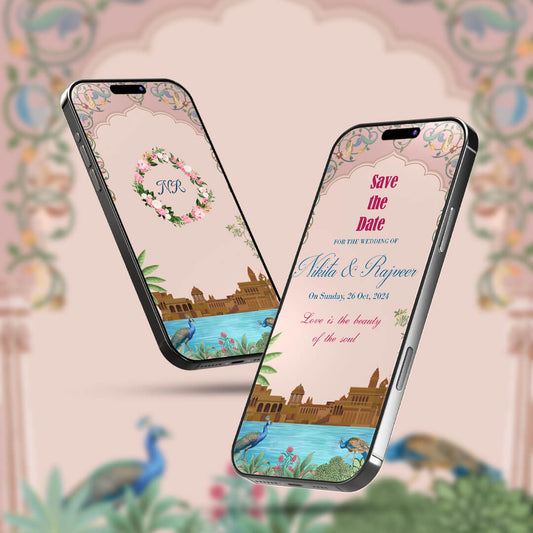 Save The Date Invitation Video & Days to Go Invites | Romantic | AI-1105