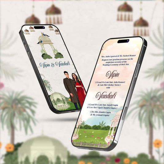 Digital Wedding Invitation Video | Nature-Inspired| AI-1377