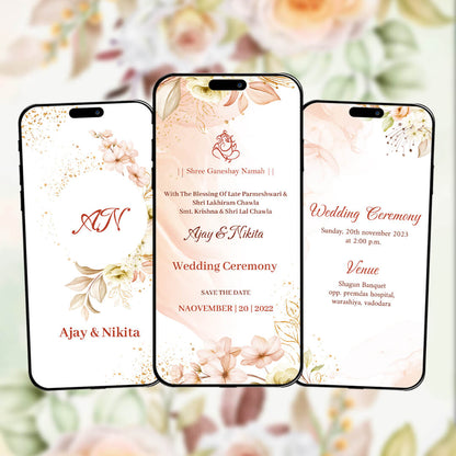 Digital Wedding Invitation Video | Beautifully crafted |AI-1376