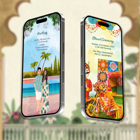 Digital Wedding Invitation Video | Poetic Invite | AI-1335