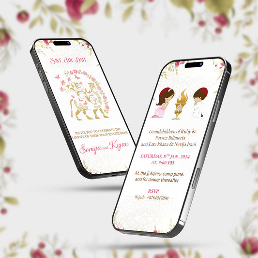 Navjote Ceremony Invitation Video | Parsi Navjote | AI-1256