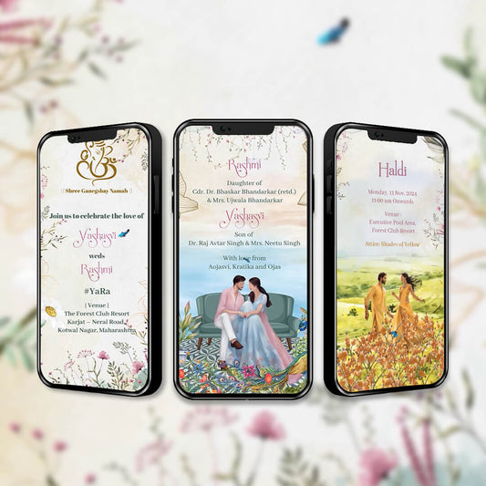 Digital Wedding Invitation Video | Romantic Shadi Invitation| AI-1319