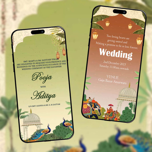 Digital Wedding Invitation Video | Color palette | AI-1302