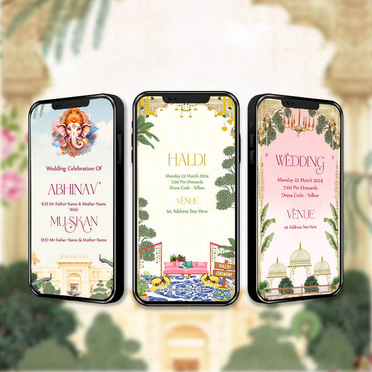 Digital Wedding Invitation Video | Custom Animation | AI-1309