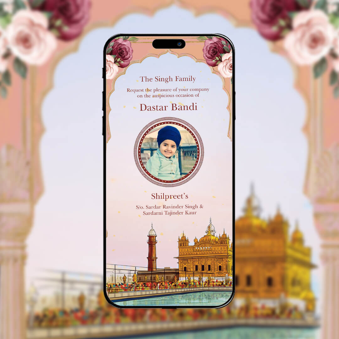 Dastar Bandi Invitation Video | Proud Sikh Turban | AI-1477
