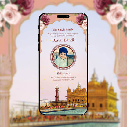 Dastar Bandi Invitation Video | Proud Sikh Turban | AI-1477