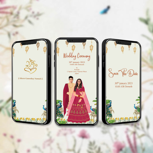 Digital Wedding Invitation Video | Bold Regal Theme | AI-1348