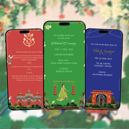 Digital Wedding Invitation Video | Stylish Template | AI-1324