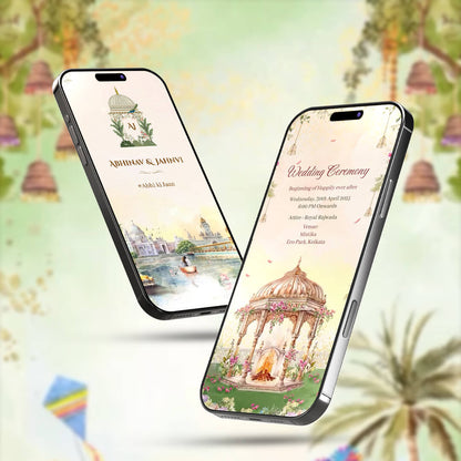 Digital Wedding Invitation Video | Elegant ambiance |AI-1484