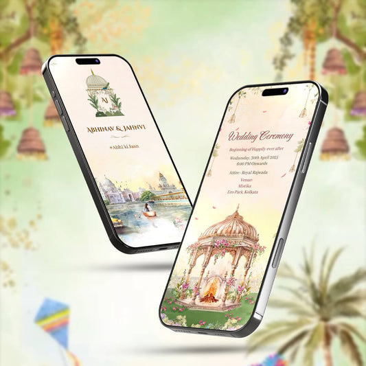 Digital Wedding Invitation Video | Elegant ambiance |AI-1484
