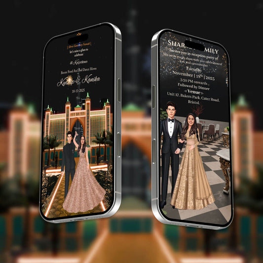 Reception Party 3D Invitation Video | Burj Khalifa View | AI-1512