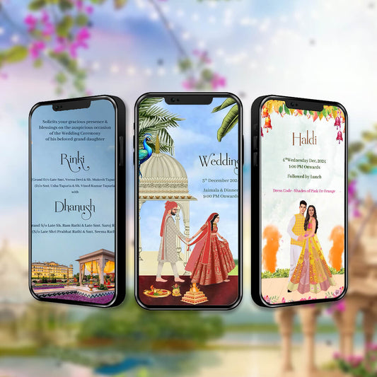 Digital Wedding Invitation Video | Traditional  Invite | AI-1392