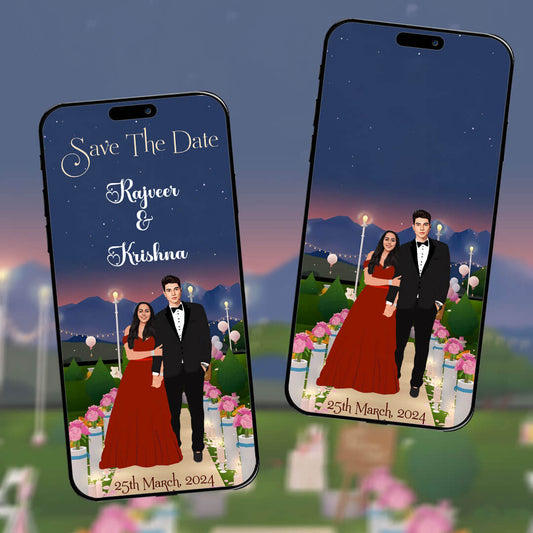 Save The Date Invitation Video & Days to Go Invites | Night | AI-1100