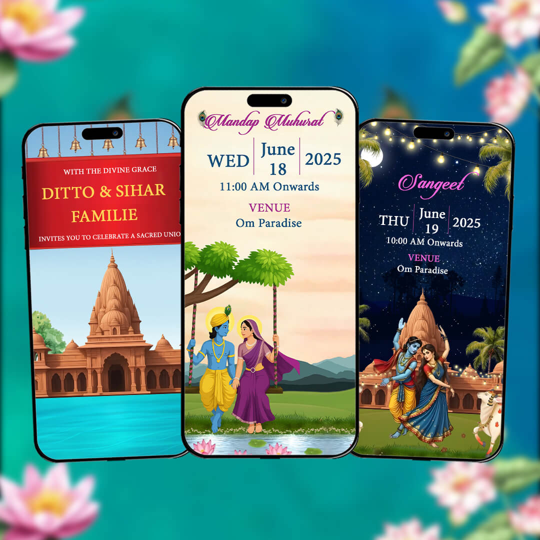 Digital Wedding Invitation Video | Amazing |  AI-1507