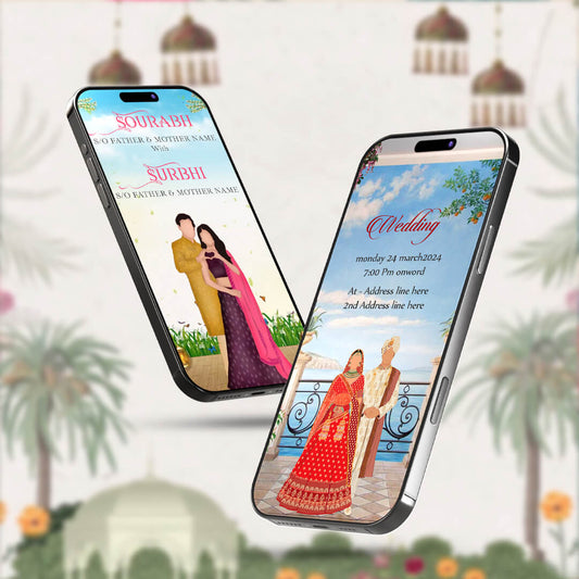Digital Wedding Invitation Video | Romantic Theme | AI-1311