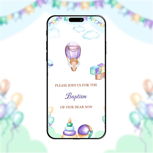 Baptism Ceremony Invitation Video | Custom & Digital | AI-1083