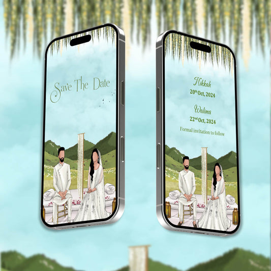 Save The Date Invitation Video & Days to Go Invites | Modest Celebration | AI-1475