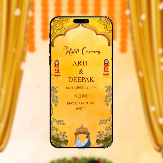 Haldi & Mehendi Ceremony Invitation Video | Special | AI-1237