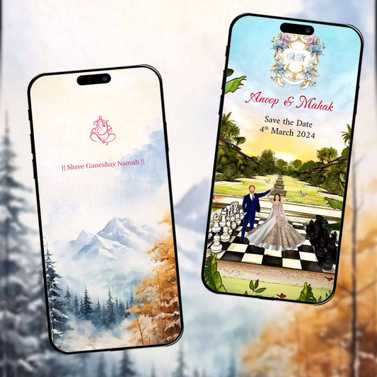 Digital Save The Date Invitation Video & Days to Go Invites | Graceful | AI-1320