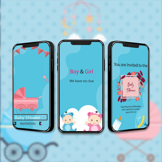 Baby Shower Video Invitation | Kids Avatars |AI-1025