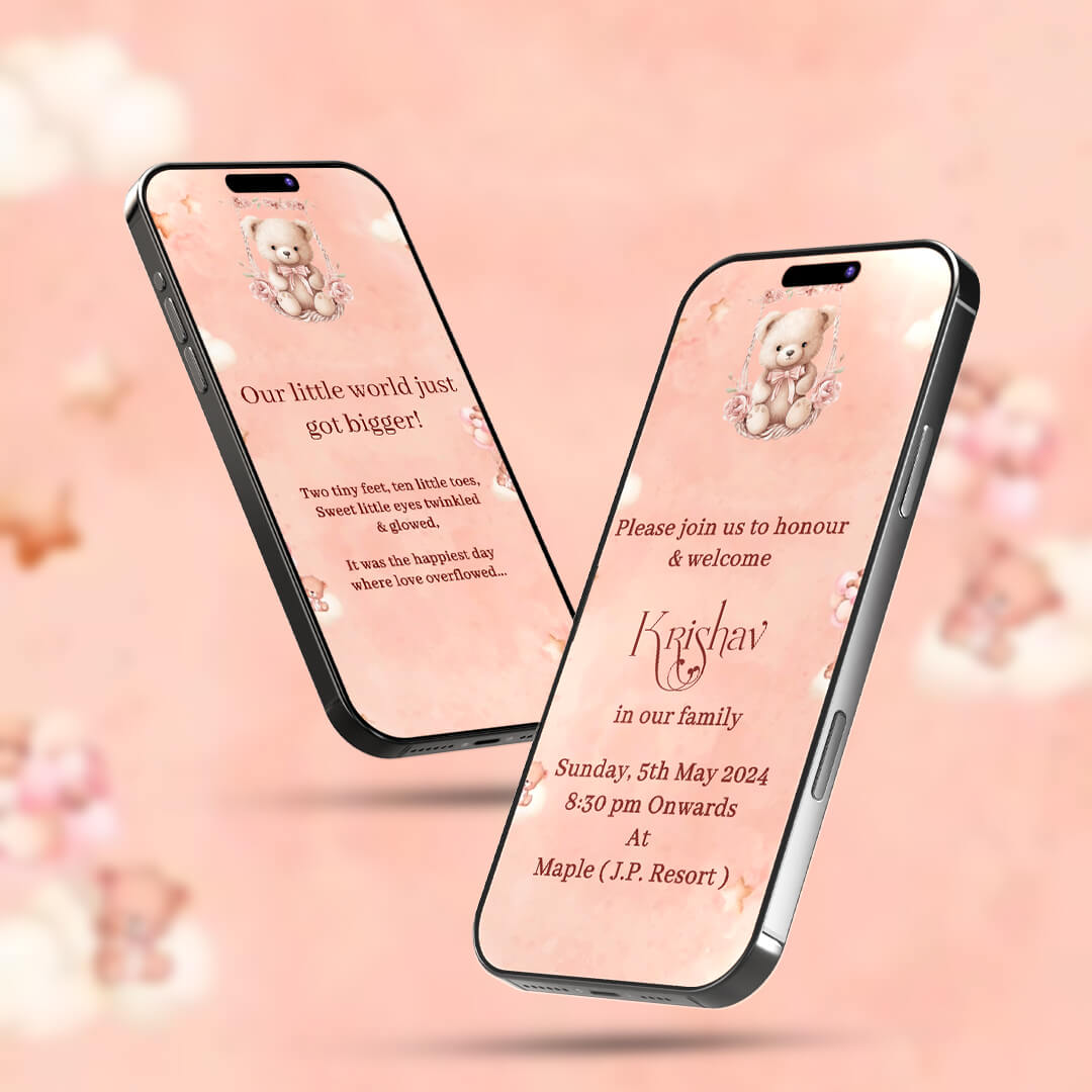 Baby Birth Announcement Invitation Video | Adorable Reveal |  AI-1326