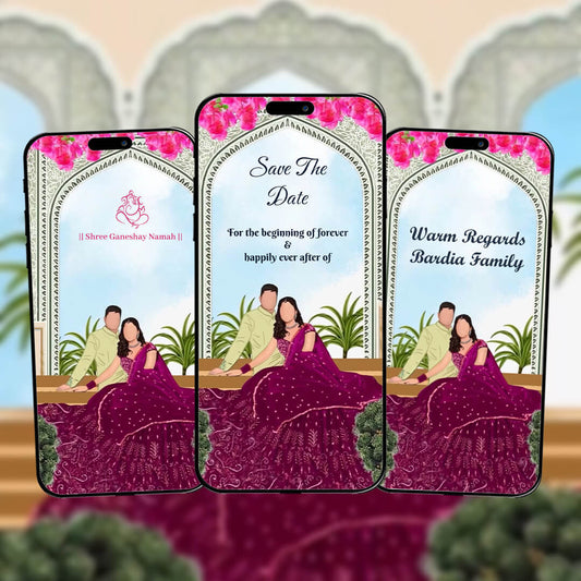 Save The Date Invitation Video & Days to Go Invites | Stylish | AI-1318