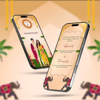 Marathi Wedding Invitation Video | Heritage-inspired Look| AI-1250