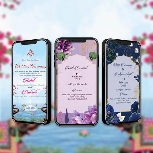 Digital Wedding Invitation Video | Artistic Wedding | AI-1362
