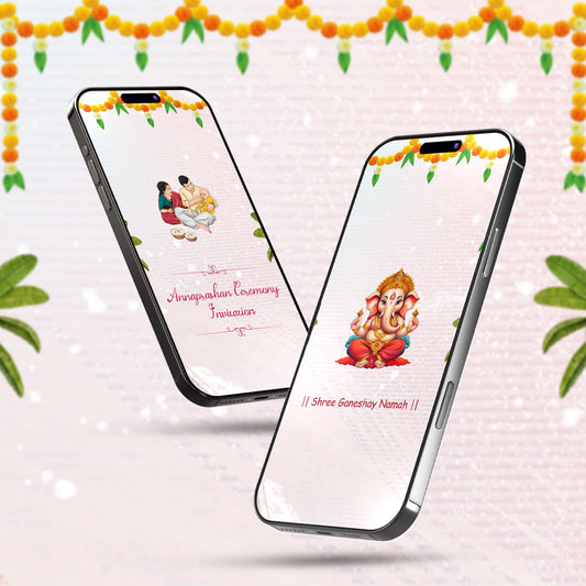 Annaprashan Ceremony Invitation Video | Yellow Flower Theme | AI-1038