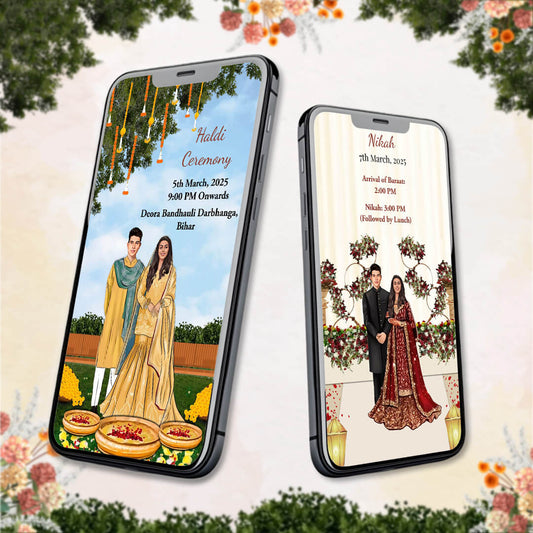 Muslim Wedding Invitation Video | Nikah & Walima | AI-1416