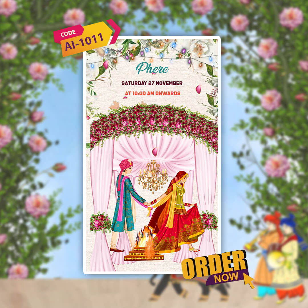 Wedding Video Invitation | Custom Wedding Video| AI-1011