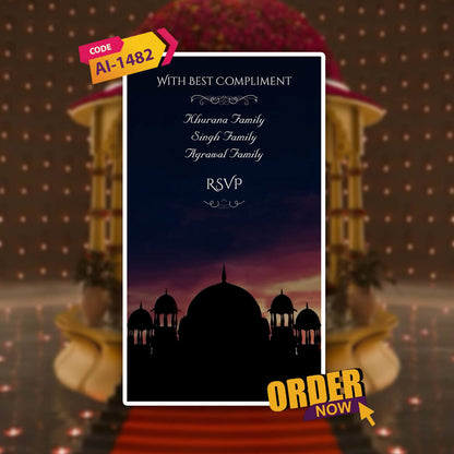 Digital 3D Wedding Invitation Video | HD Video | AI-1482