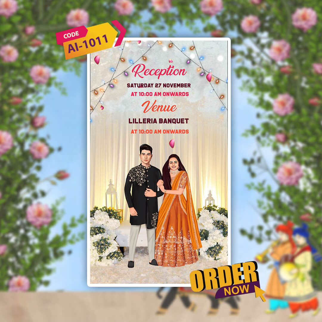 Wedding Video Invitation | Custom Wedding Video| AI-1011