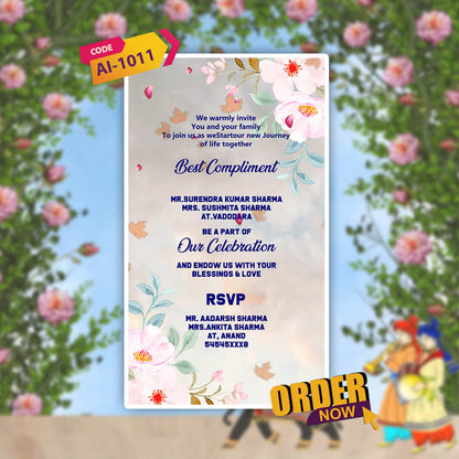 Wedding Video Invitation | Custom Wedding Video| AI-1011