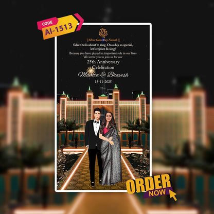 Anniversary 3D Invitation Video | Dubai Skyline | AI-1513