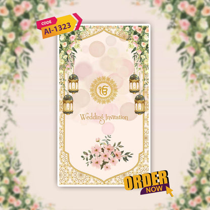 Sikh Wedding Invitation Video | Classic Theme |  AI-1323