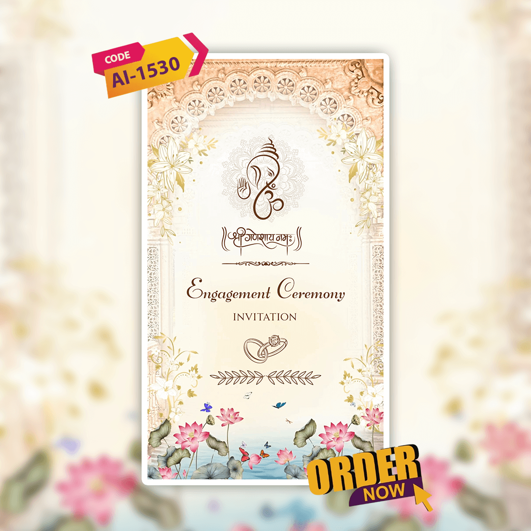 Engagement Invitation Video | Ring Ceremony Video Invitation | AI-1530