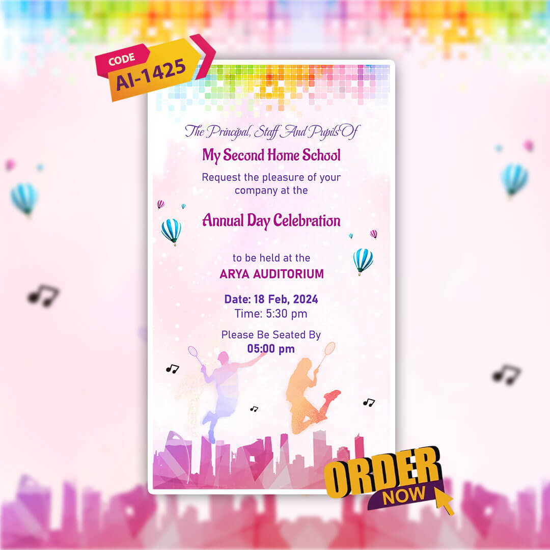 Annual Function Invitation Video | Customizable | AI-1425