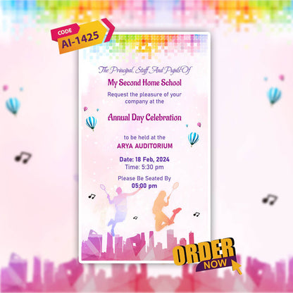 Annual Function Invitation Video | Customizable | AI-1425