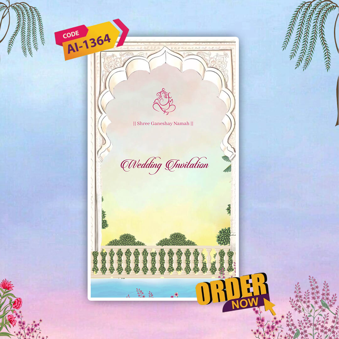 Digital Wedding Invitation Video | Luxury Wedding Video |AI-1364