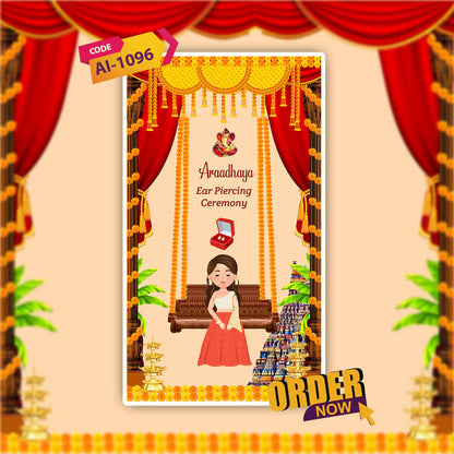 Ear Piercing Ceremony Invitation Video | Blessed Occasion | AI-1096