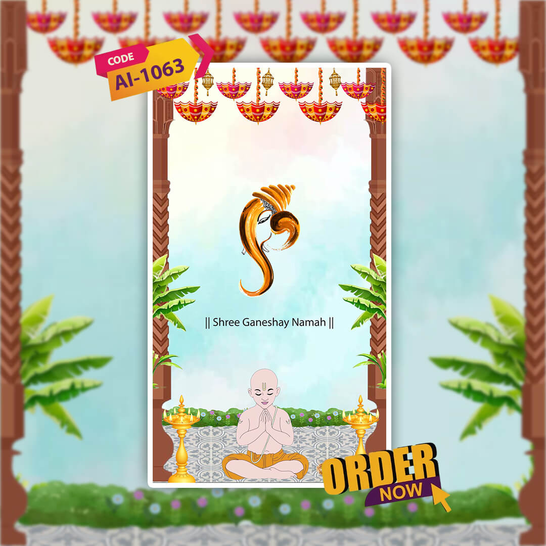 Mundan Ceremony Invitation Video | Digital Editable Template | AI-1063