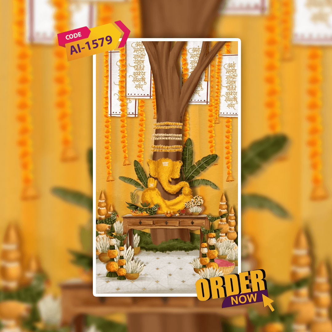 Ganesh Chaturthi Invitation Video | Digital Video Invitation | AI-1579