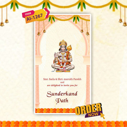 Sunderkand Path Invitation Video | Blessed Message | AI-1267