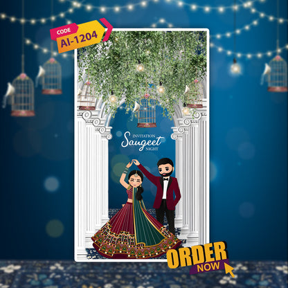 Sangeet Ceremony Invitation Video | Elegant Theme | AI-1204