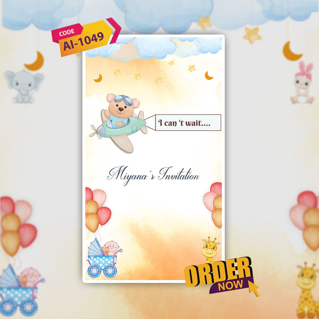 Naming Ceremony  | MP4 E‑Invite|  AI-1049