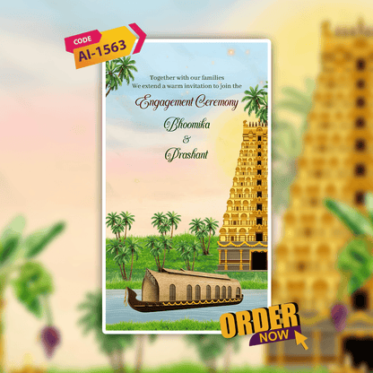 South Engagement Invitation Video | Ring Ceremony Video Invitation | AI-1563