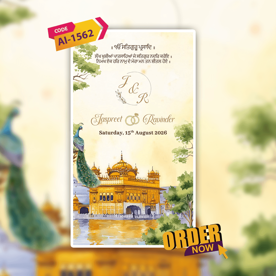 Punjabi Engagement Invitation Video | Ring Ceremony Video Invitation | AI-1562